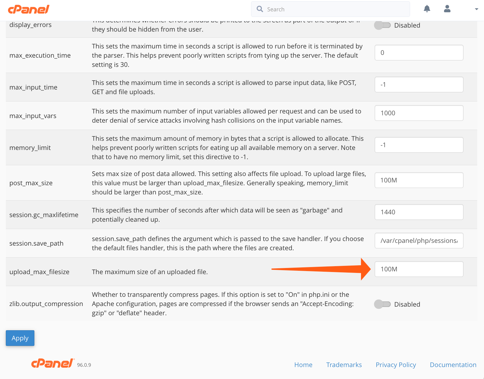 Bagaimana saya bisa mengubah ukuran posting maksimum di php?