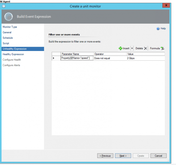 Example of setting up a custom monitor in with a Powershell Script