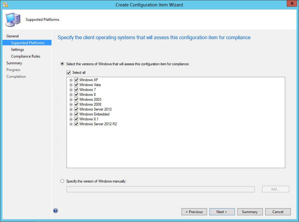 Configuration Items and Baselines, Using Scripts (Powershell Example