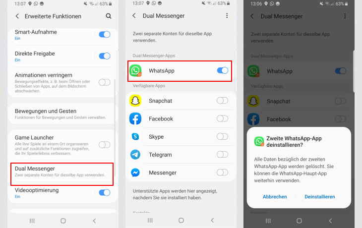 WhatsApp mit DualSIM 2 Accounts auf einem Gerät So funktioniert‘s