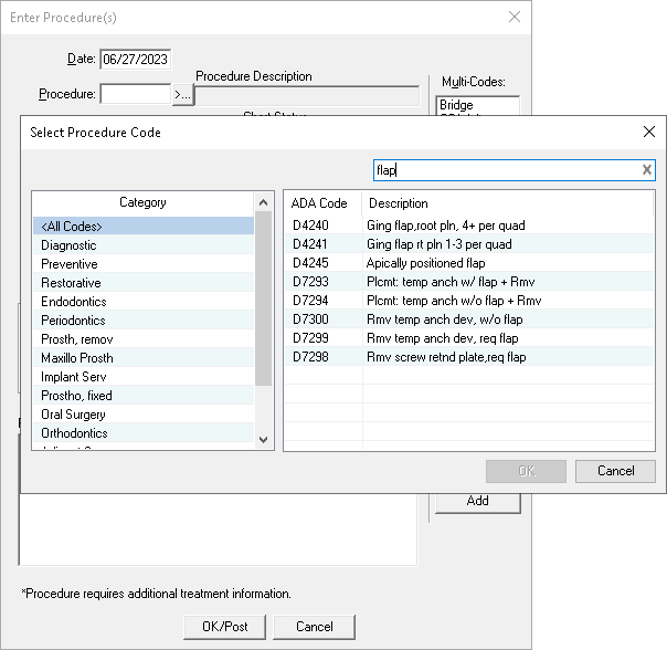 Three Areas in Dentrix You Can Search for Procedure Codes The Dentrix