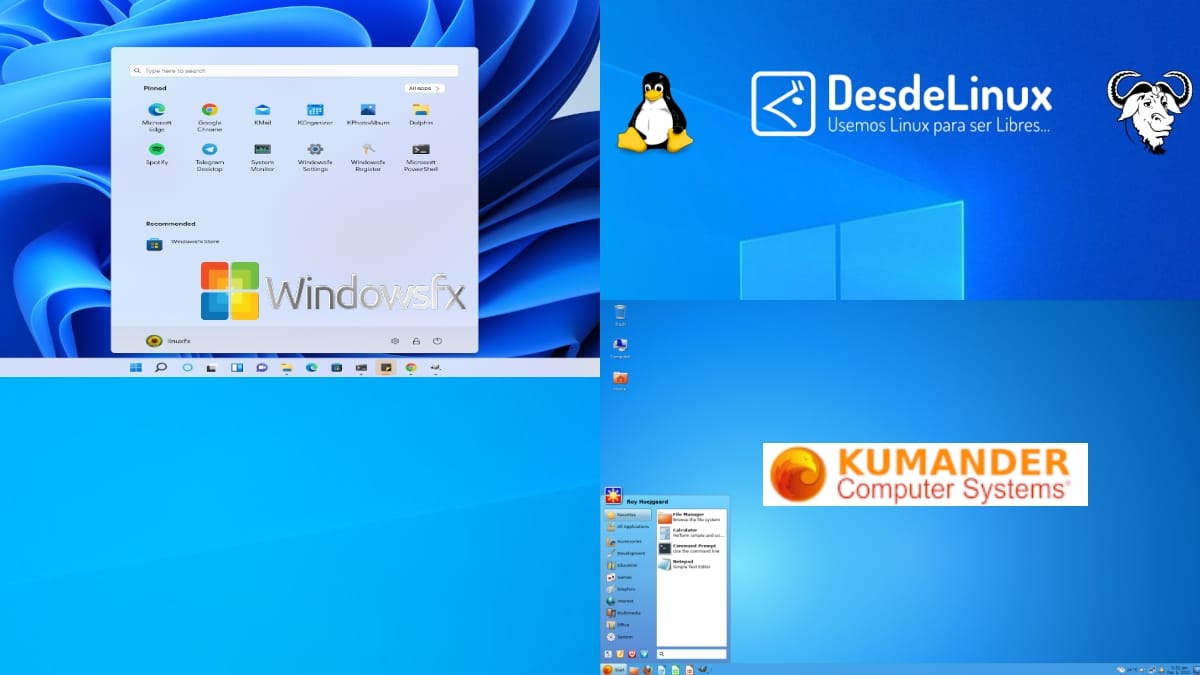 Windowsfx y Kumander 2 Distros GNU/Linux al estilo Windows