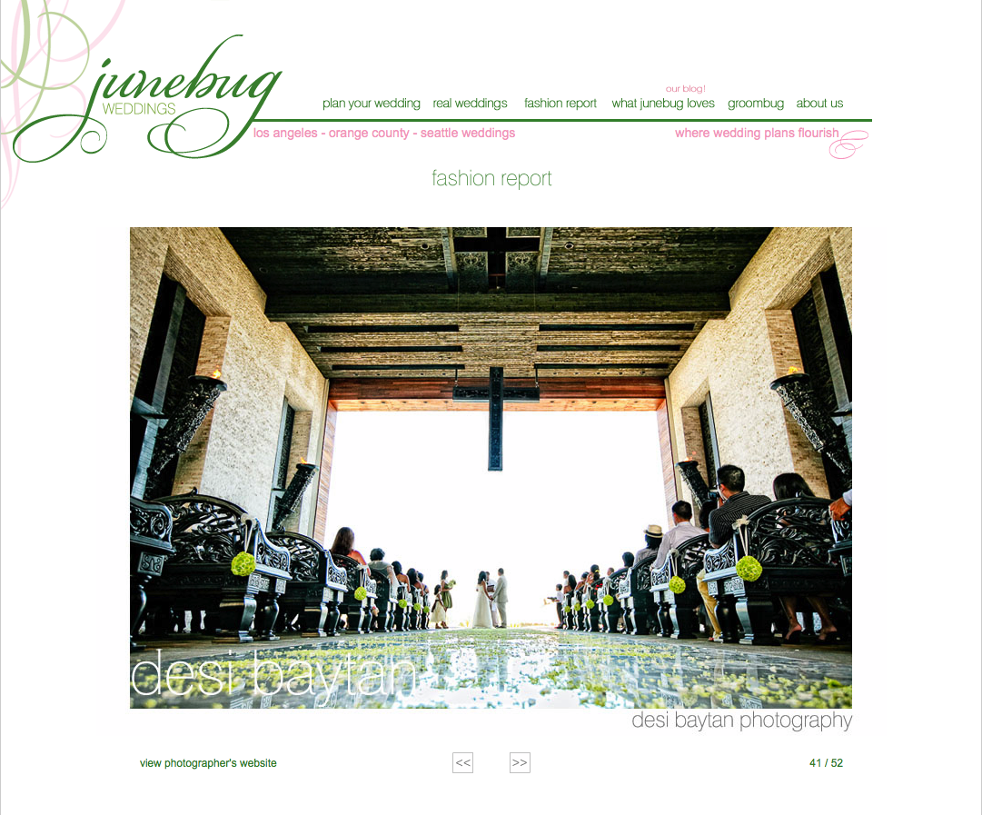 Junebug Weddings Best From The Best 2009 World’s Best Wedding Photography