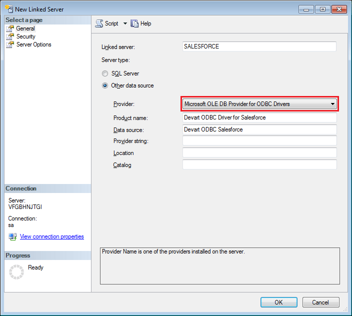Creating Linked Server in SSMS using ODBC Devart Blog