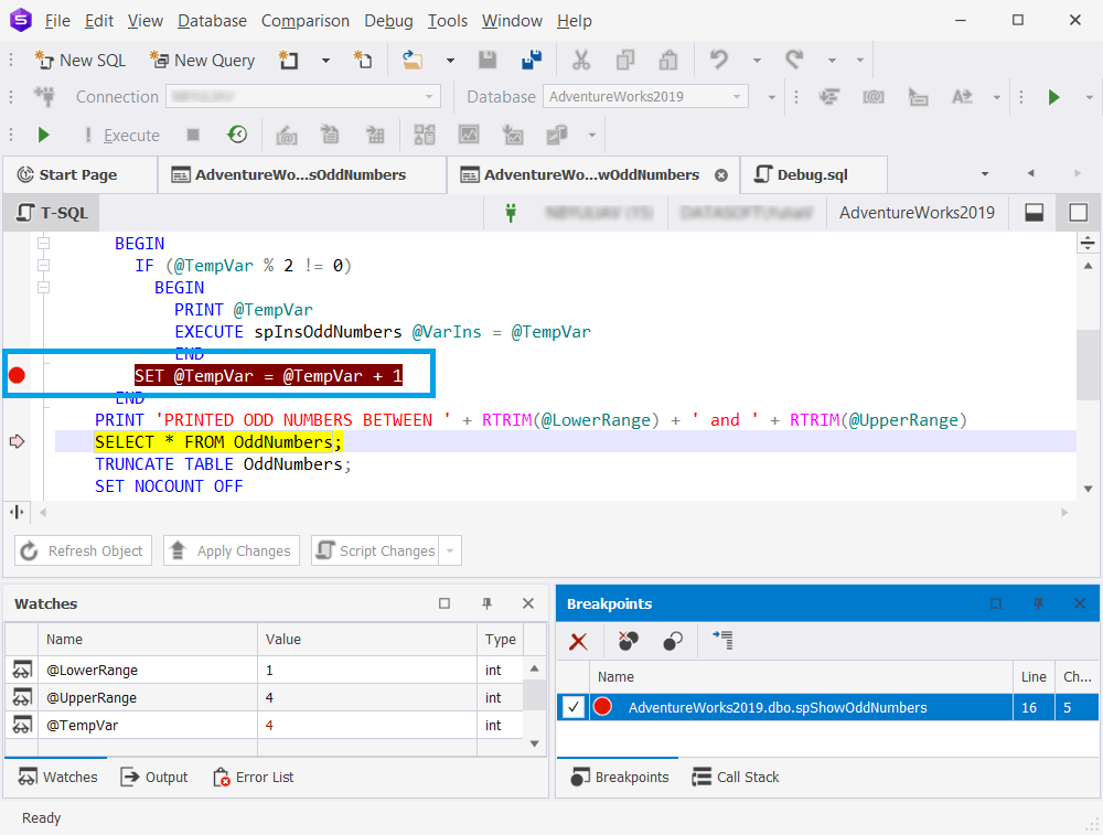 Debug a Stored Procedure in SQL Server How To with Examples