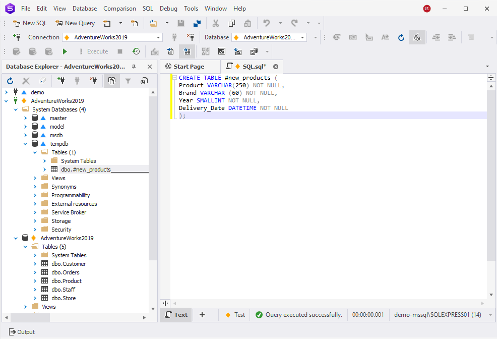 CREATE TABLE in SQL Server Guide With Examples