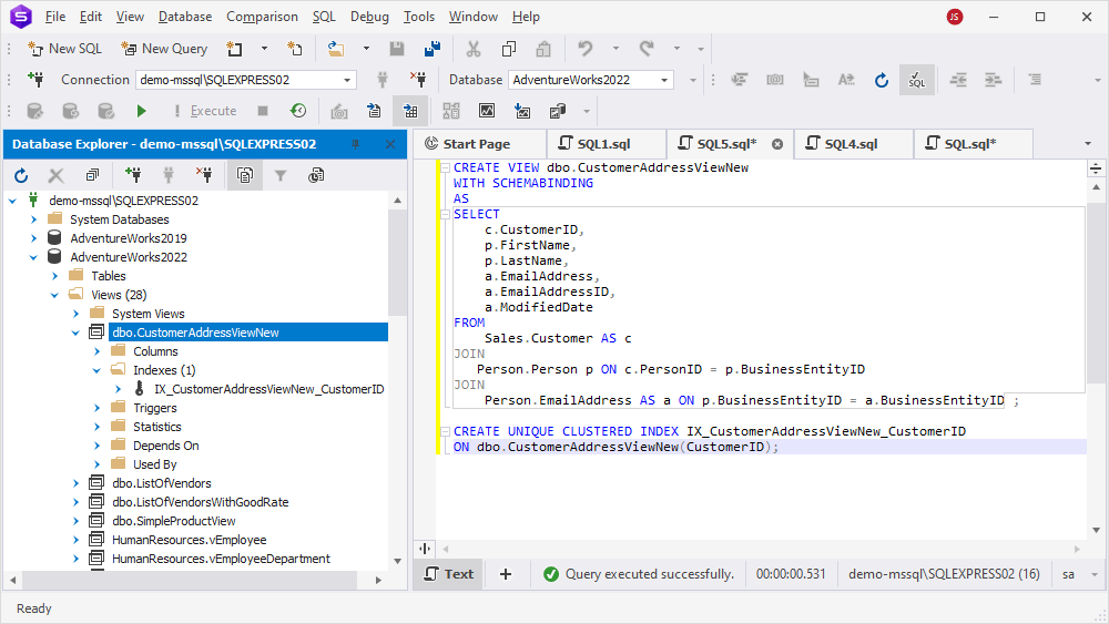 SQL Views and Materialized Views Performance, Structure, Best Practices