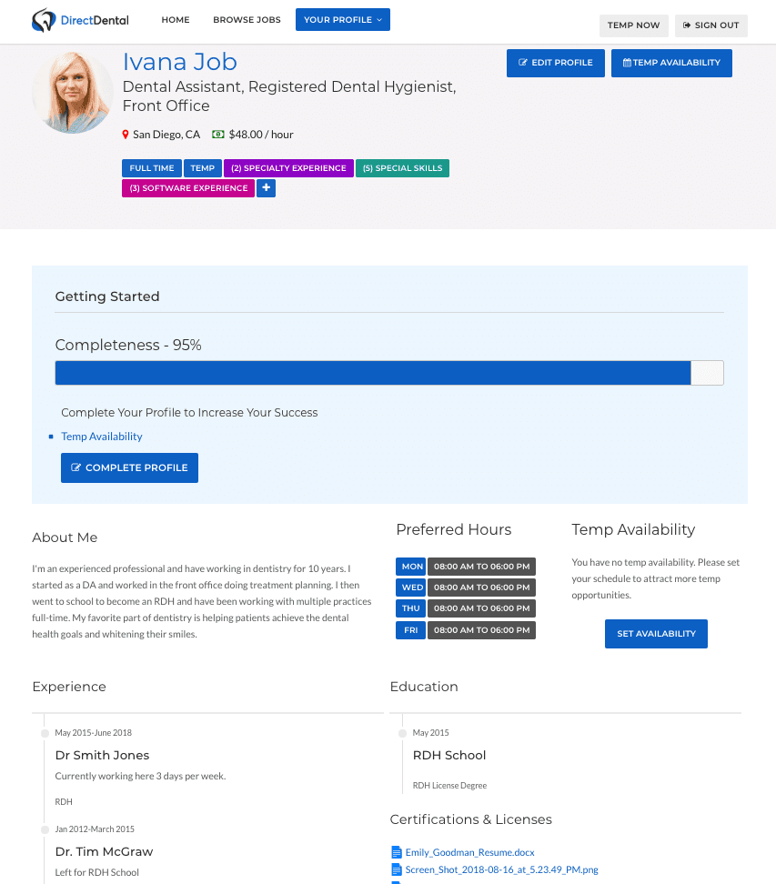 Creating a Free Dental Professional Profile is Easy on