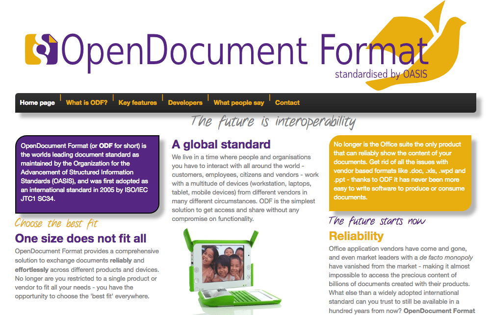 Advent Resource 15 Open Document Format website The Document