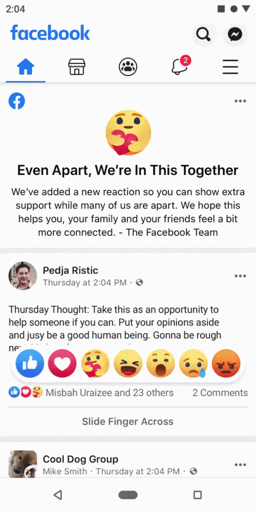 Enable Care & Heart Reactions on Facebook & Messenger