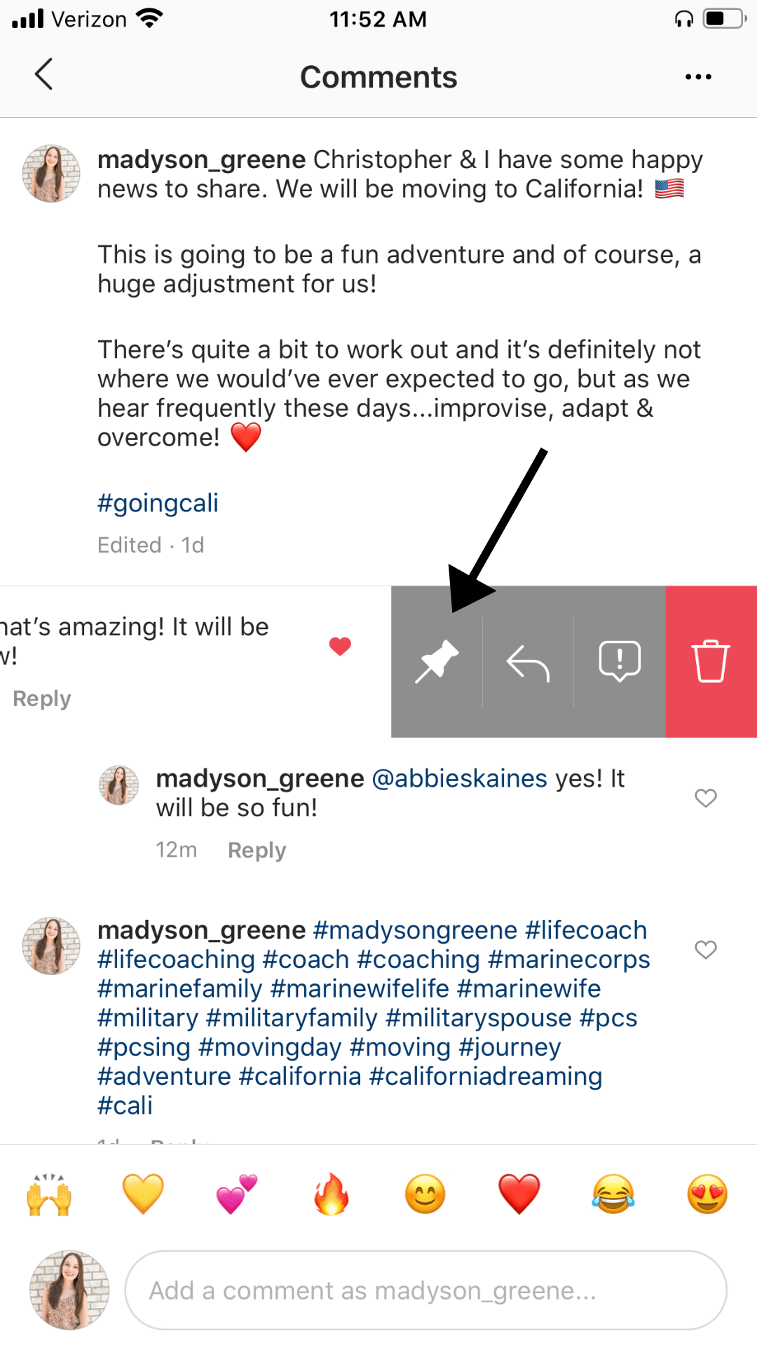 How to pin Instagram post comments DropMock Blog