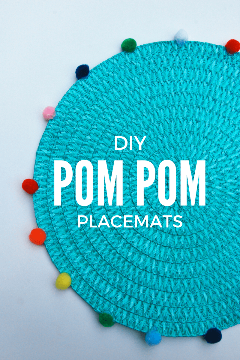DIY POM POM PLACEMATS Effortless Style Blog