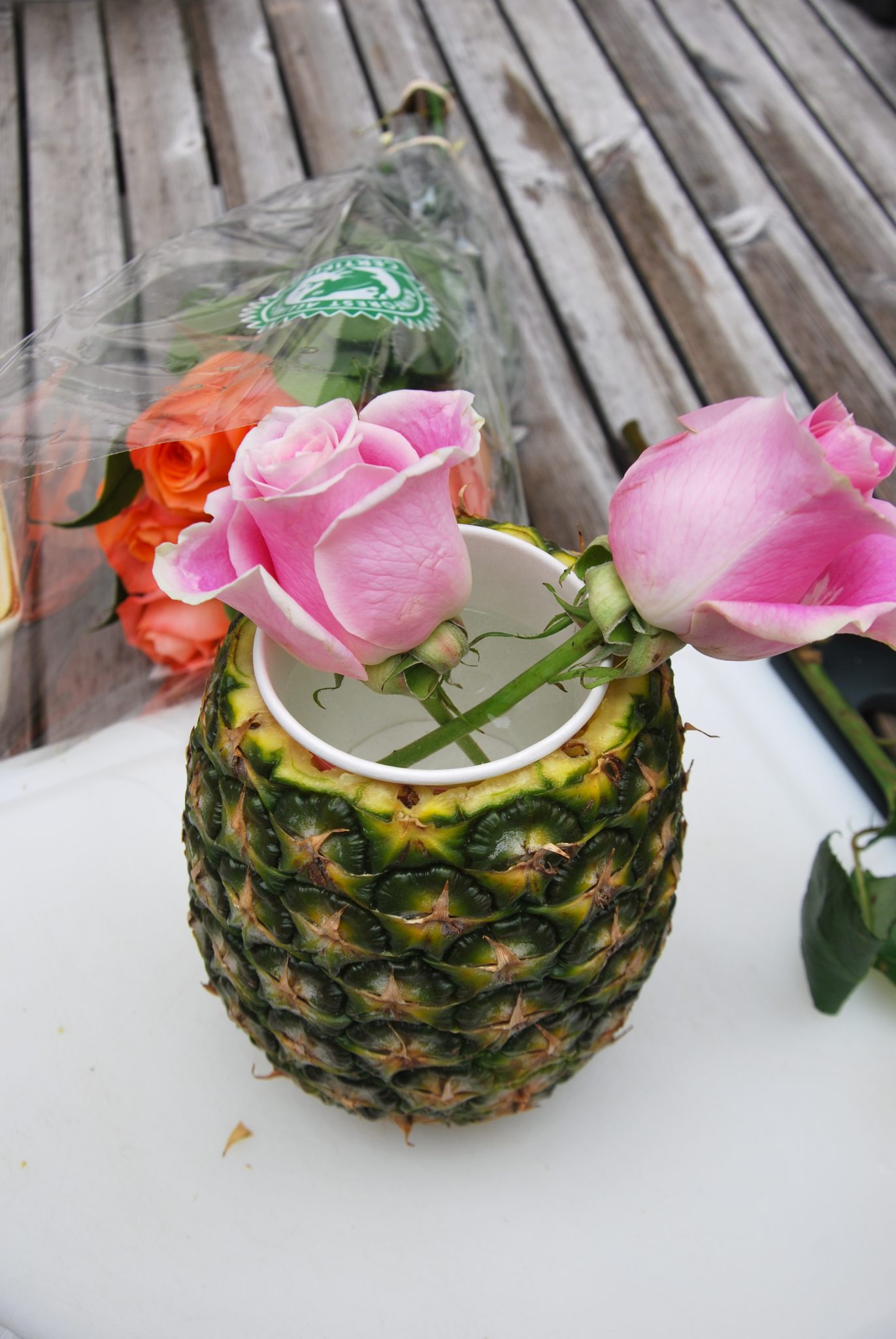 Easy DIY Fresh Pineapple Vase Effortless Style Blog
