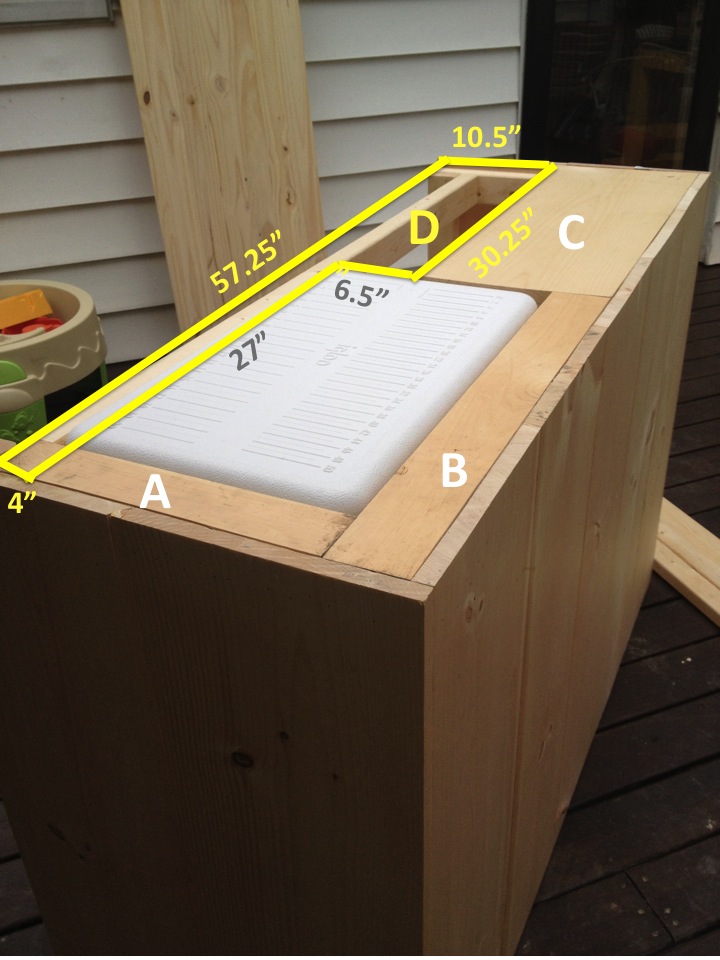 DIY Outdoor Bar with built in cooler