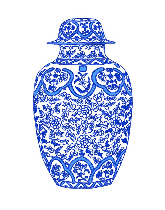 ginger jar artwork from the pink pagoda