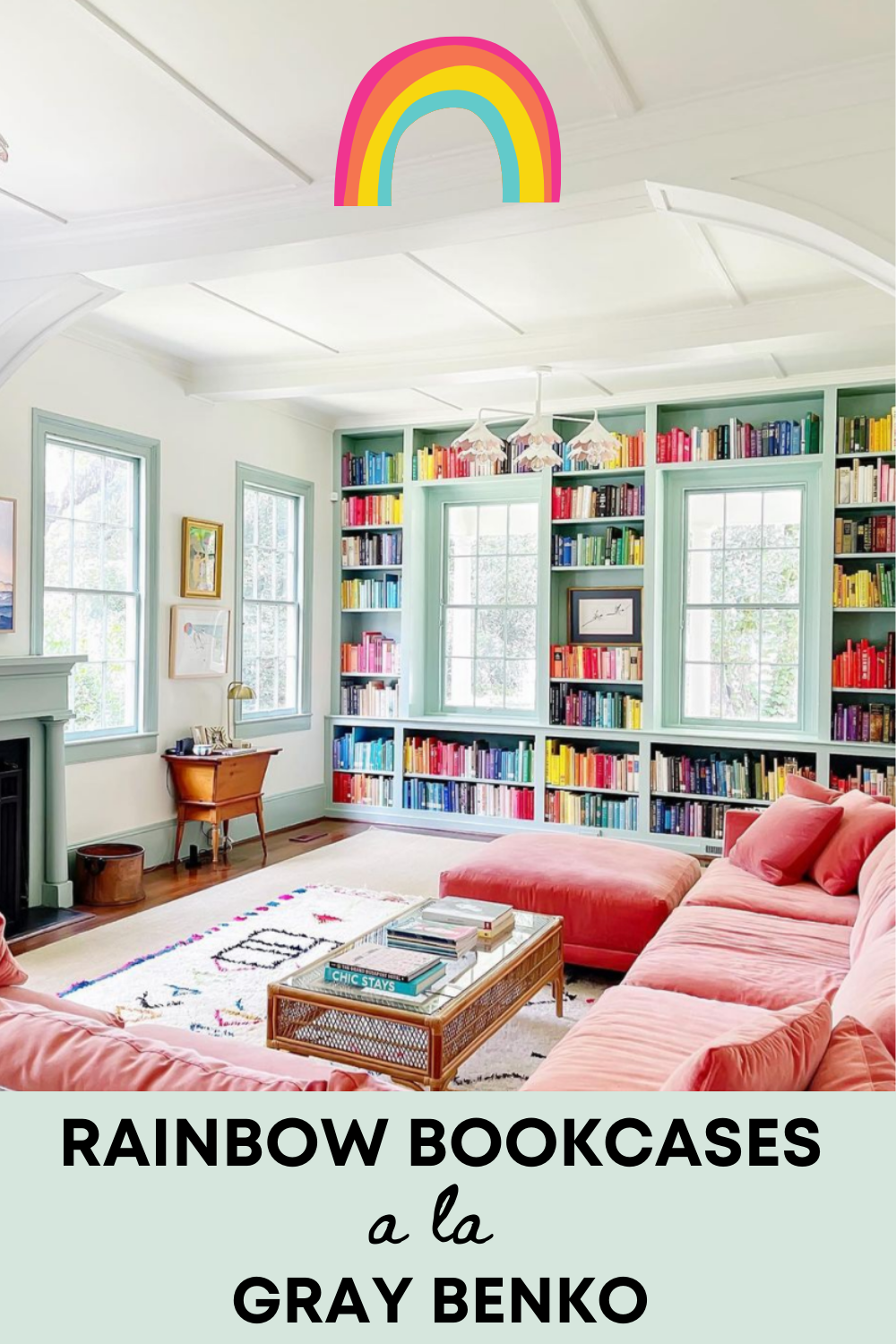 rainbowcolorcodedbookcases Showit Blog