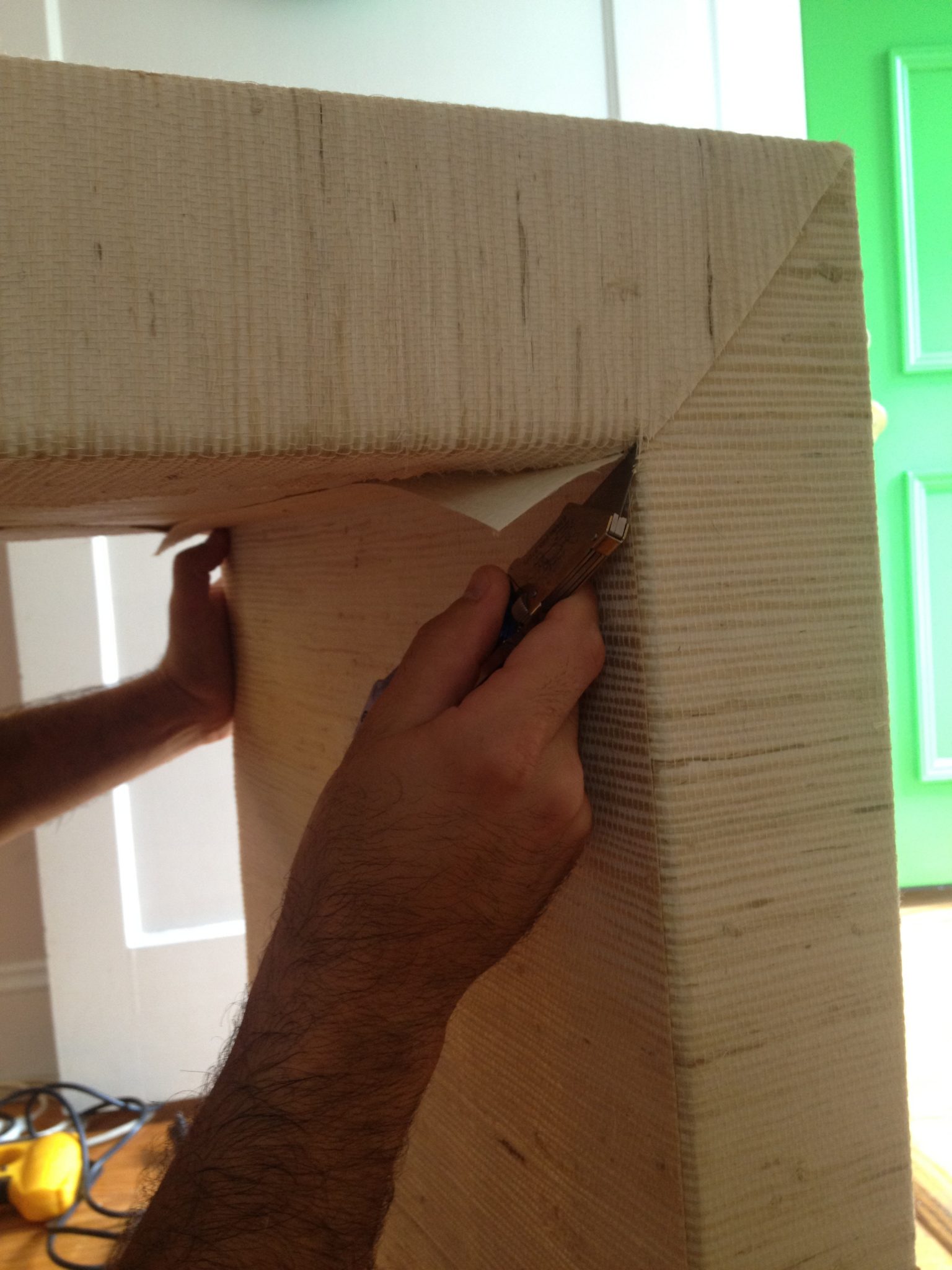 diy grasscloth console