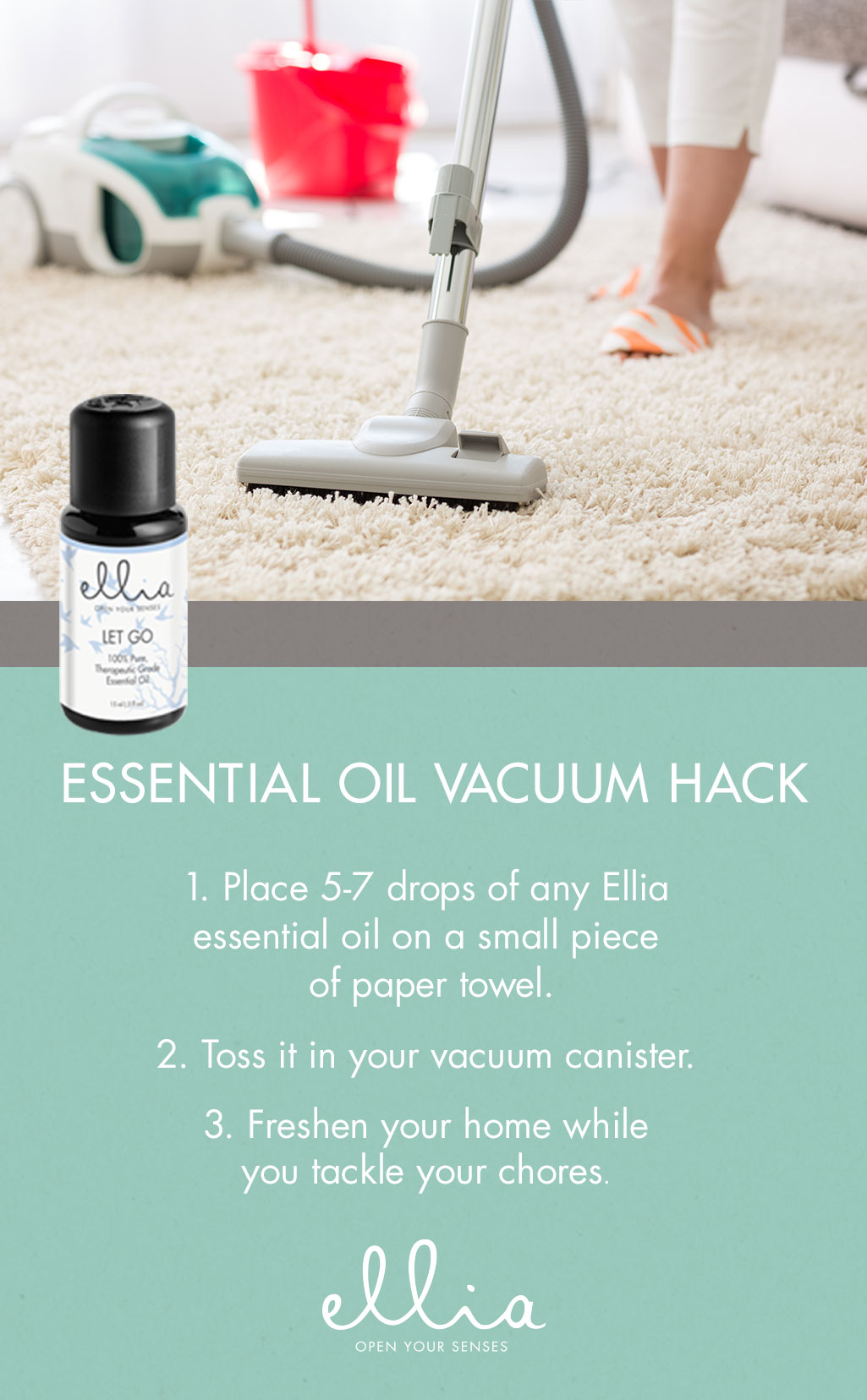 Ellia Blog Essential Oil VacuumFreshening Hack