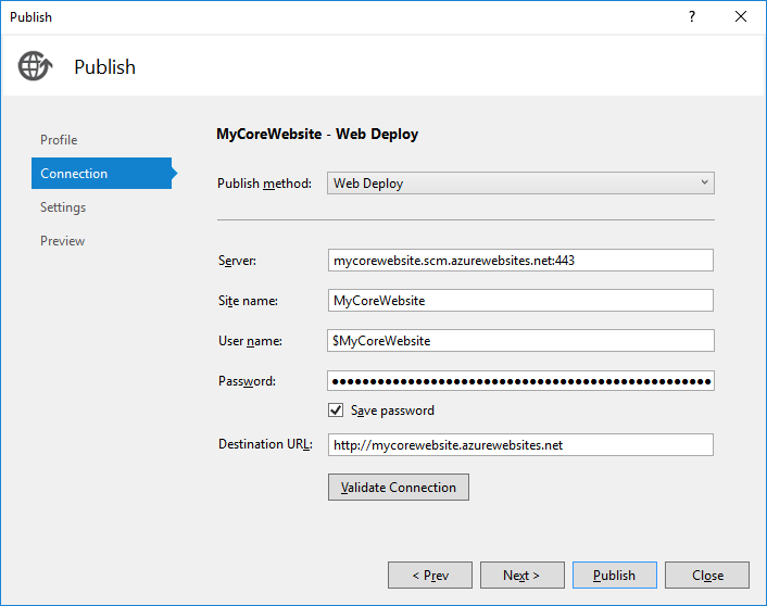 Configuration with Azure App Services and Core