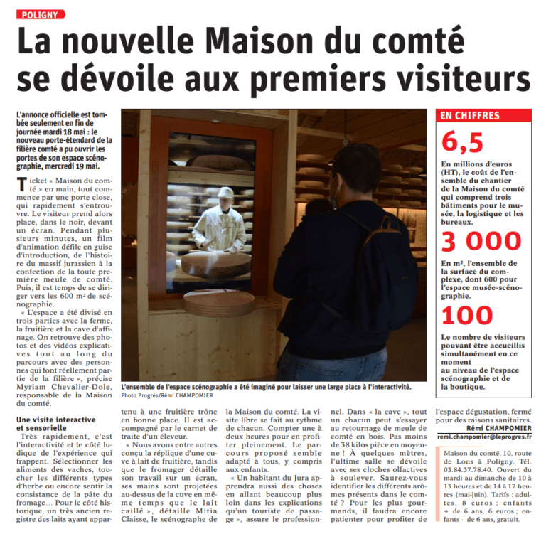 Le Progrès Poligny La nouvelle maison du comté se dévoile aux