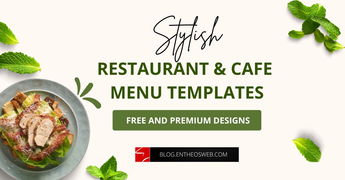 Stylish Food Menu Templates Entheos