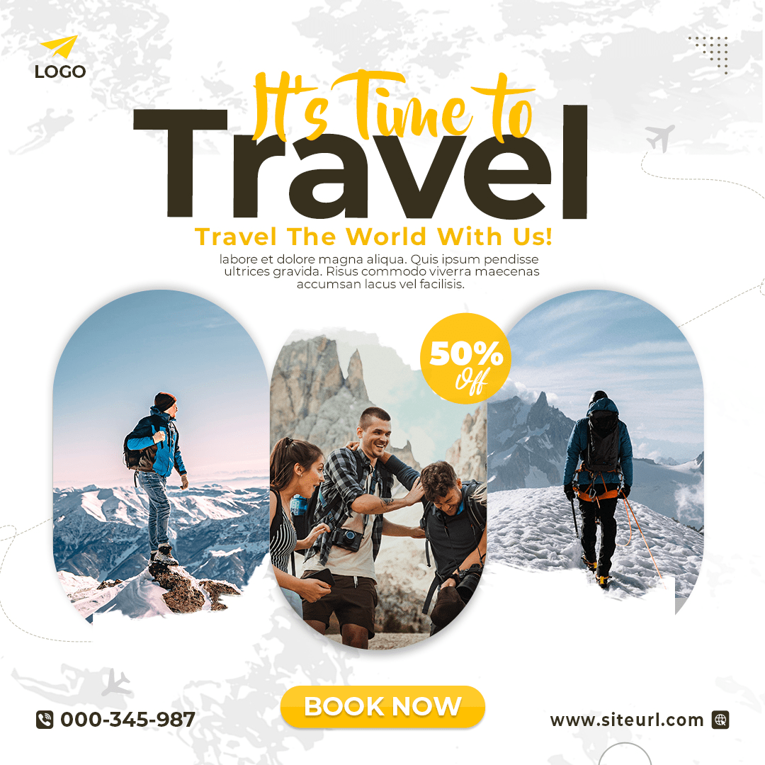 Creative Travel and Tours Social Media Banner Designs Entheos