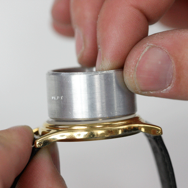 How to Press a Flat Gasket Fit Watch Crystal into Place with a Watch