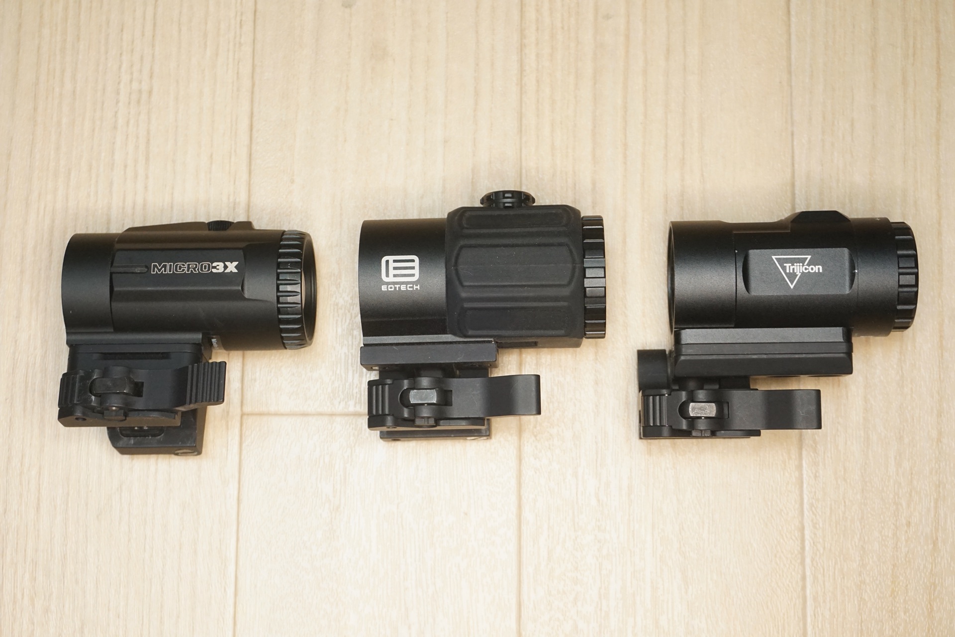 コンパクトマグニファイア比較 Vortex Micro 3X Magnifier / EOTech G43 / Trijicon 3x