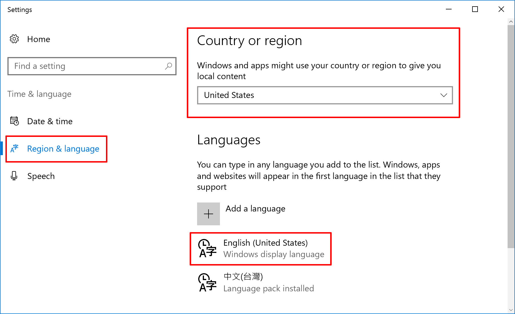 How to change language in Windows 10 evo's smarter life