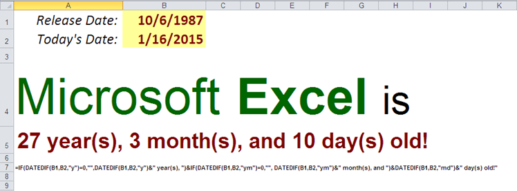 Calculate your age using Excel DateDif function Excel Strategies, LLC