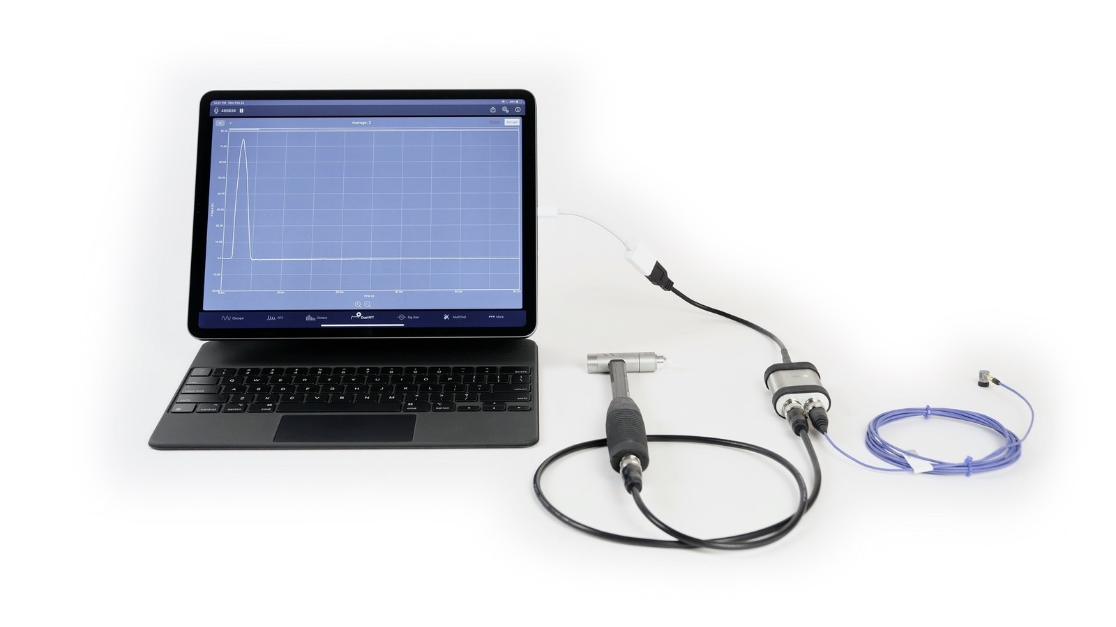 SignalScope X supports impact testing for modal analysis Faber