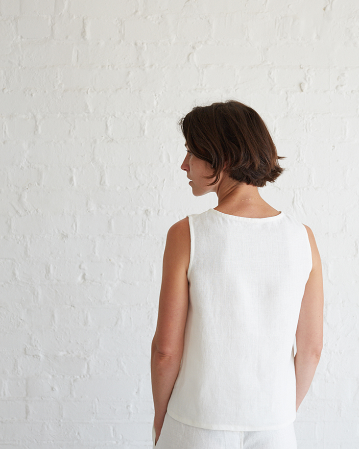 One Yard Sewing Project The Essential Linen Tank Tutorial