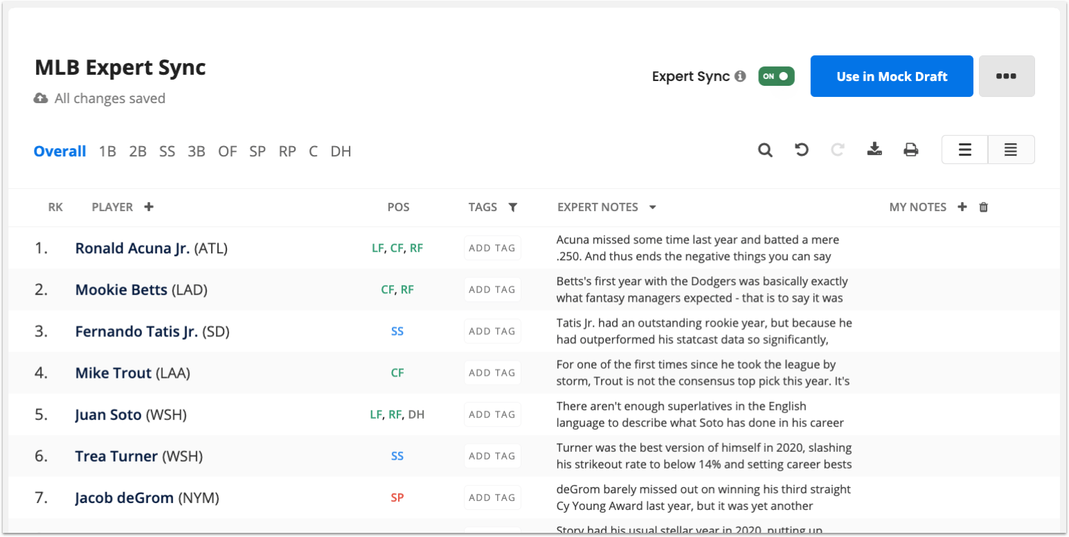 Fantasy Baseball FantasyPros Product Blog
