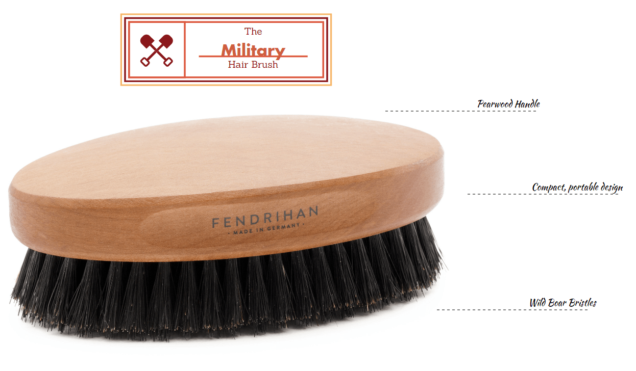 Military Style Hair Brushes for Men