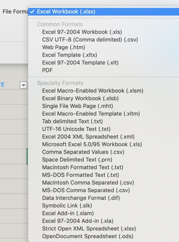 Excel File Formats XLSX vs XLS vs XLSM vs XLTX vs XLTM