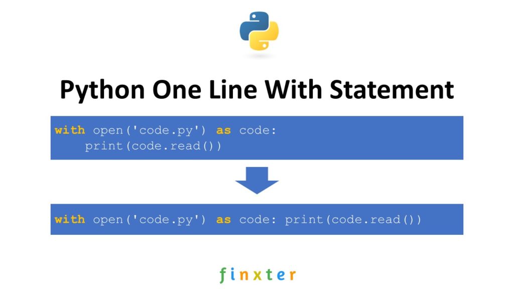Python One Line With Statement Be on the Right Side of Change