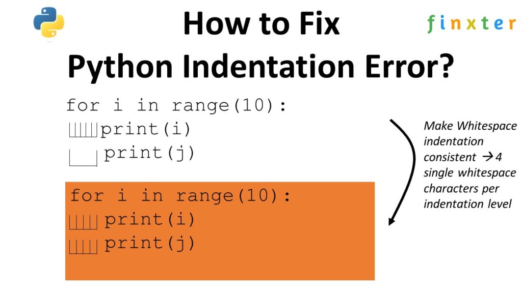 Python Indentation Error How to Fix Be on the Right Side of Change