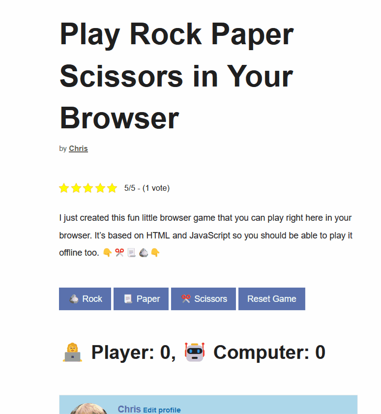 Play Rock Paper Scissors in Your Browser Be on the Right Side of Change