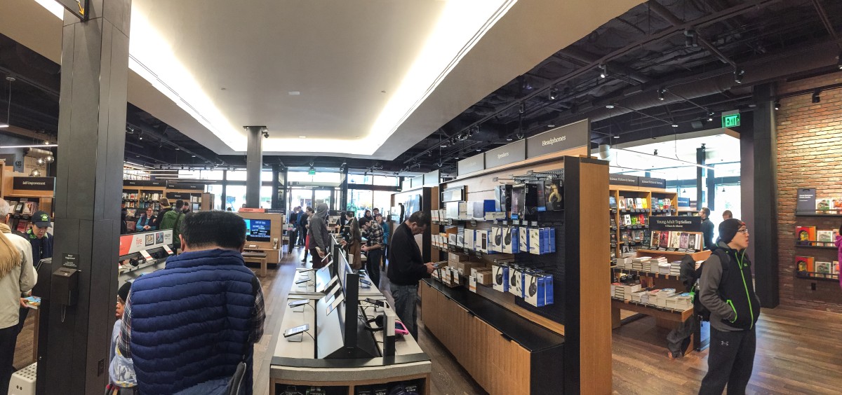 Amazon Books and the art at University Village, Seattle Get Going