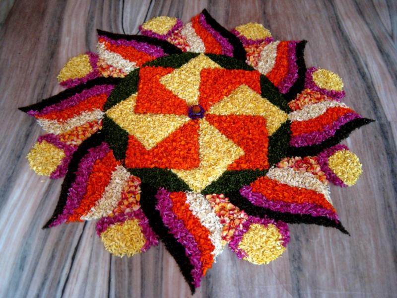 Creative Floral Rangoli Ideas for Diwali Ferns N Petals