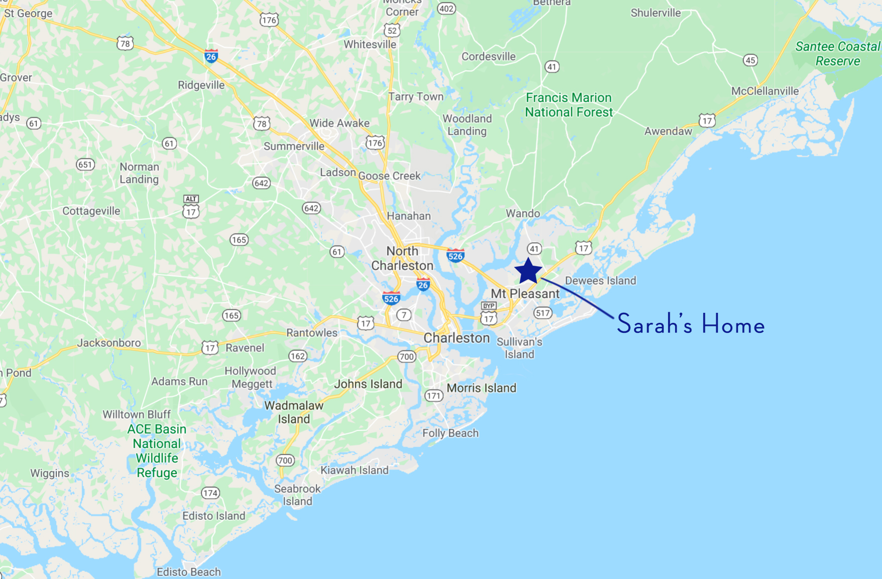 Mount Pleasant Sc Zip Code Map Map