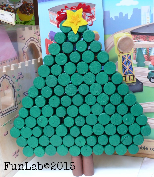 Upcycled wine corks Christmas tree! FunLab Blog
