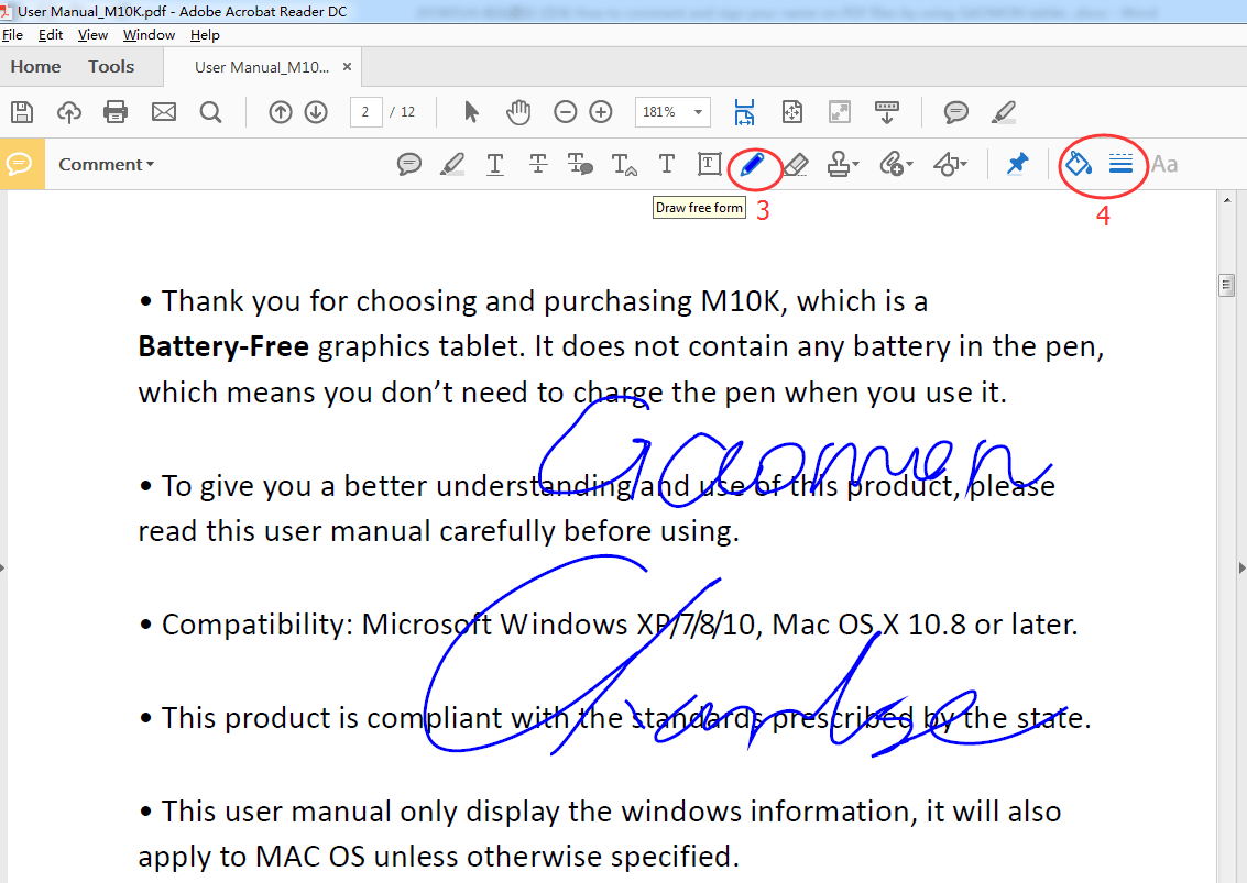 How to Use Pen Tablet to Handwrite words in PDF GAOMON Q&A