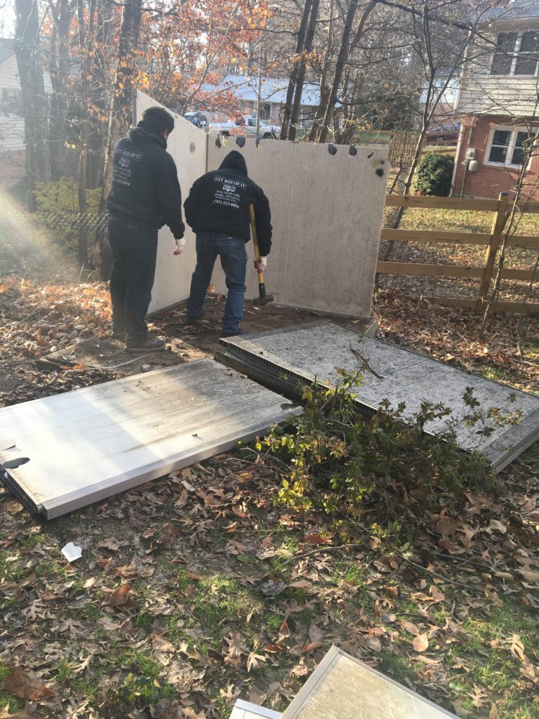 Storage Shed Tear Down in Woodbridge! Get Rid of It!
