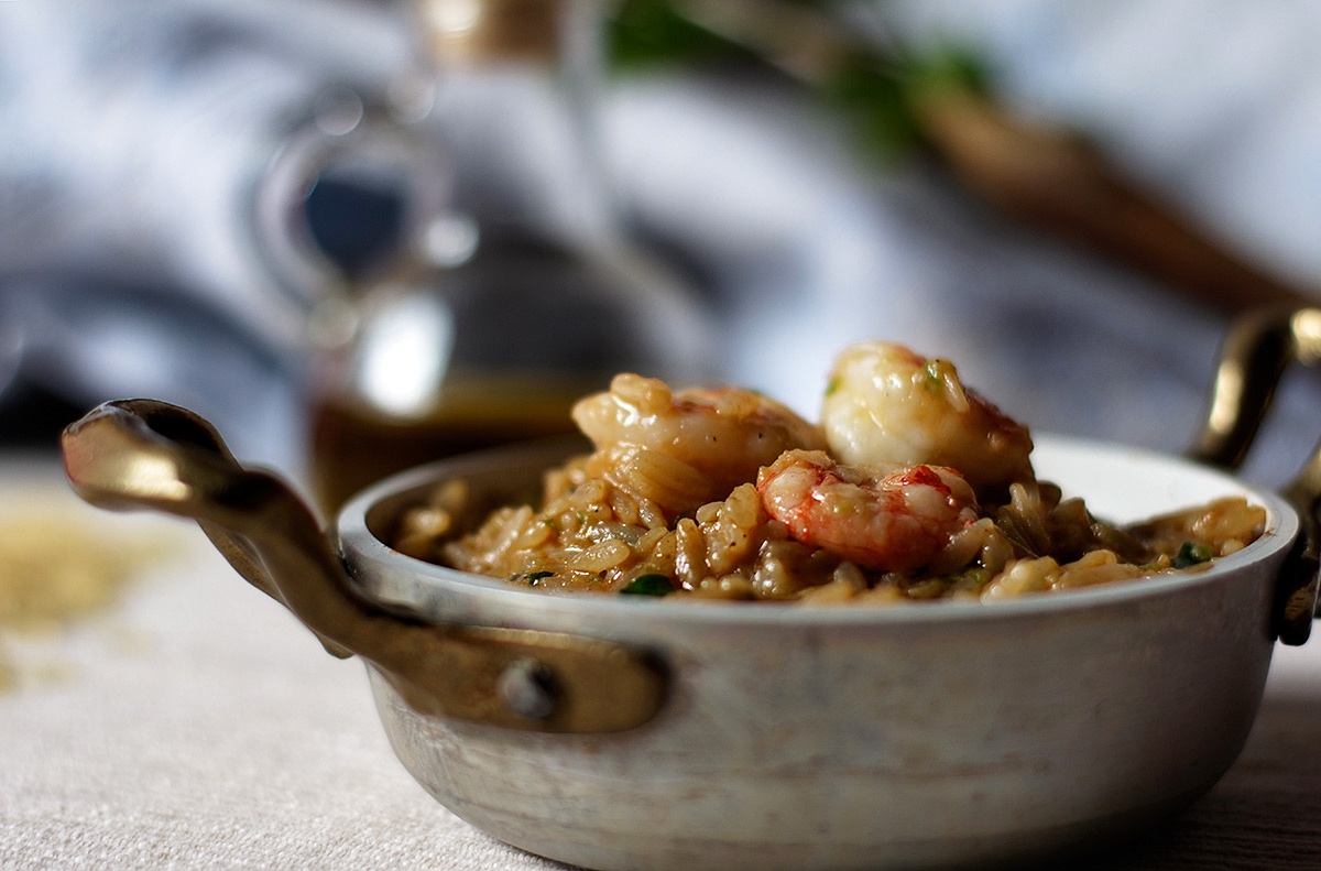 Risotto con zucchine e gamberi rossi La cucina di Claudio