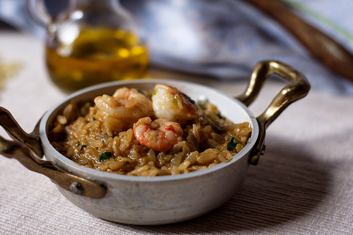 Risotto con zucchine e gamberi rossi La cucina di Claudio