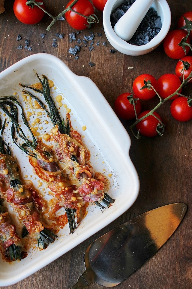 BRUSCANDOLI AVVOLTI NELLA PANCETTA I SAPORI DI CASA