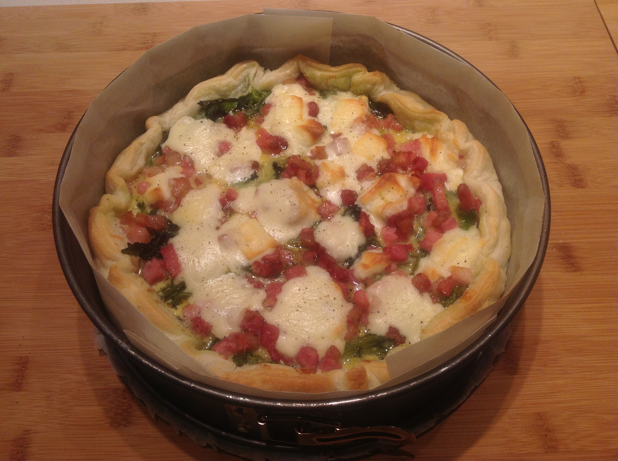 Torta Salata Con Cime Di Rapa E Pancetta