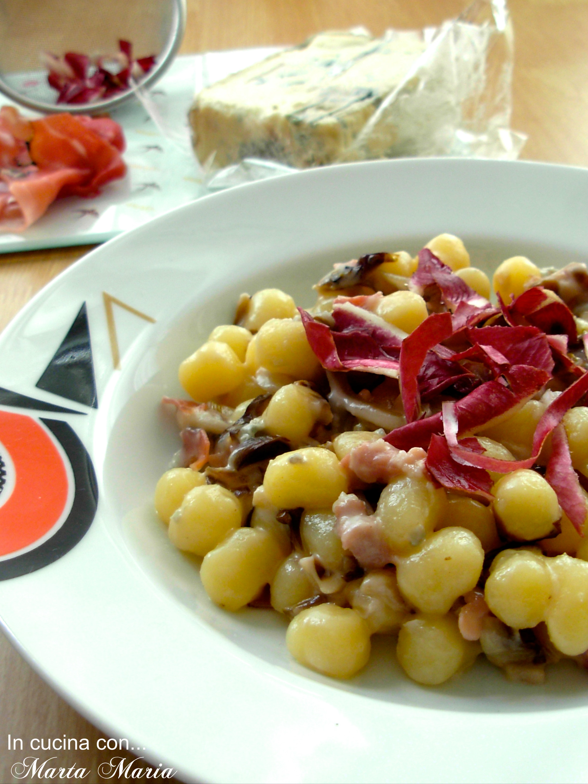 Gnocchetti con radicchio e speck In Cucina con Marta Maria
