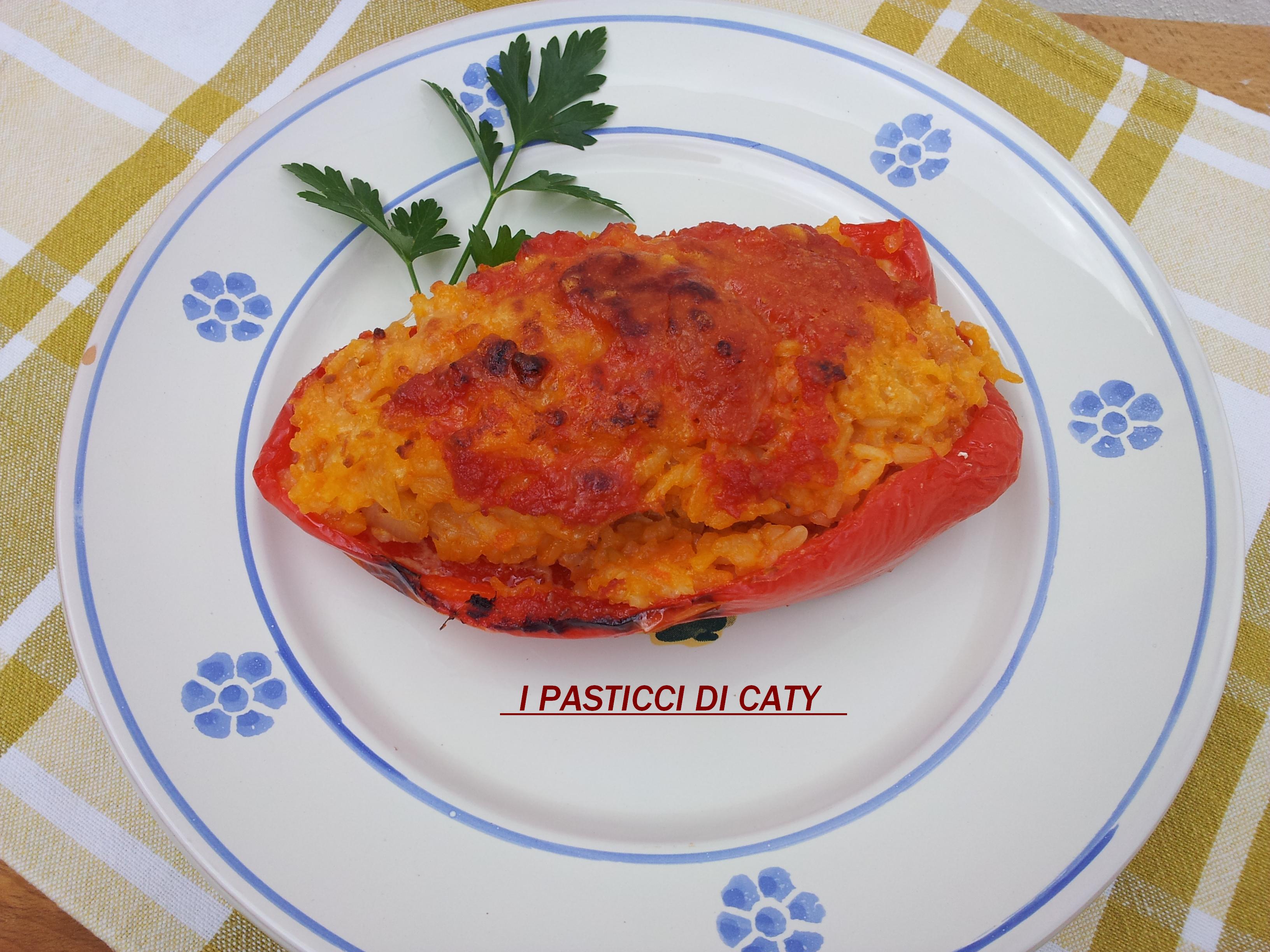 Peperoni ripieni di riso